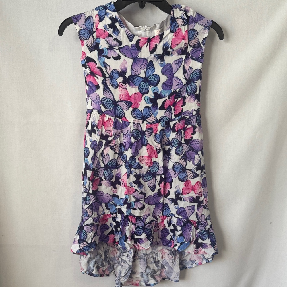 The Children's Place NWT Butterfly Hi-Low Ruffle Dress Size 6X/7